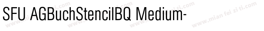 SFU AGBuchStencilBQ Medium字体转换